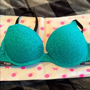 Pink Wear Everywhere Lace Push Up Bra 36B